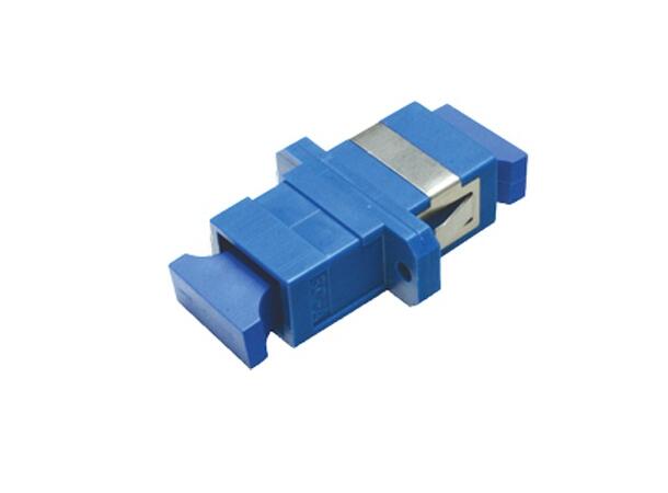 Adapter SM SC-SPX Blue With flange, metal clip, Zr. sleeve